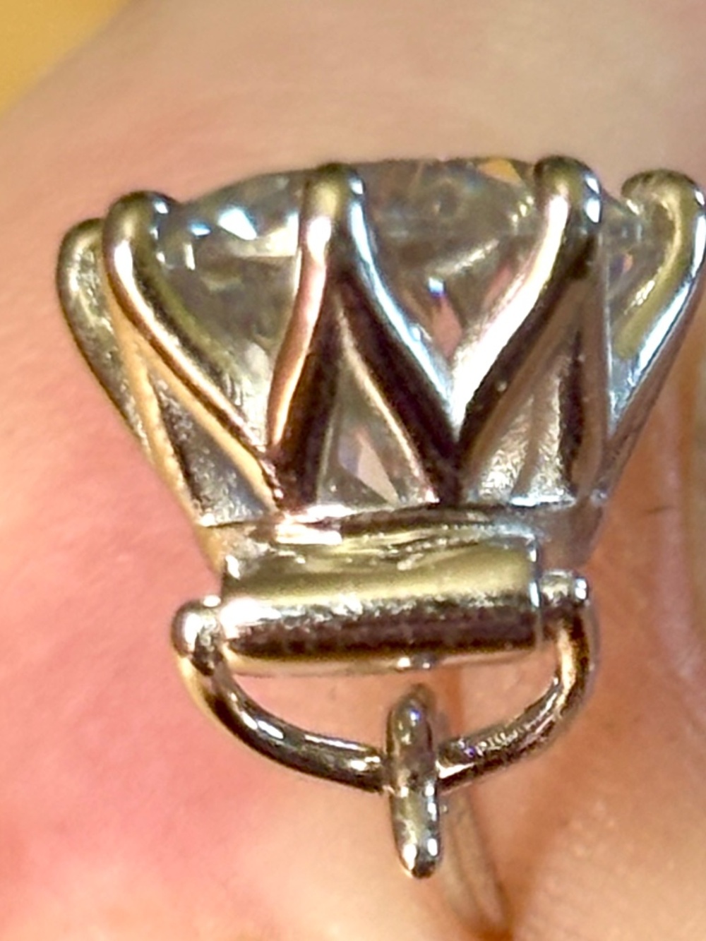 8ctw Moissanite buckle back earrings in 935 Argentium silver! Classy! - Picture 4 of 16